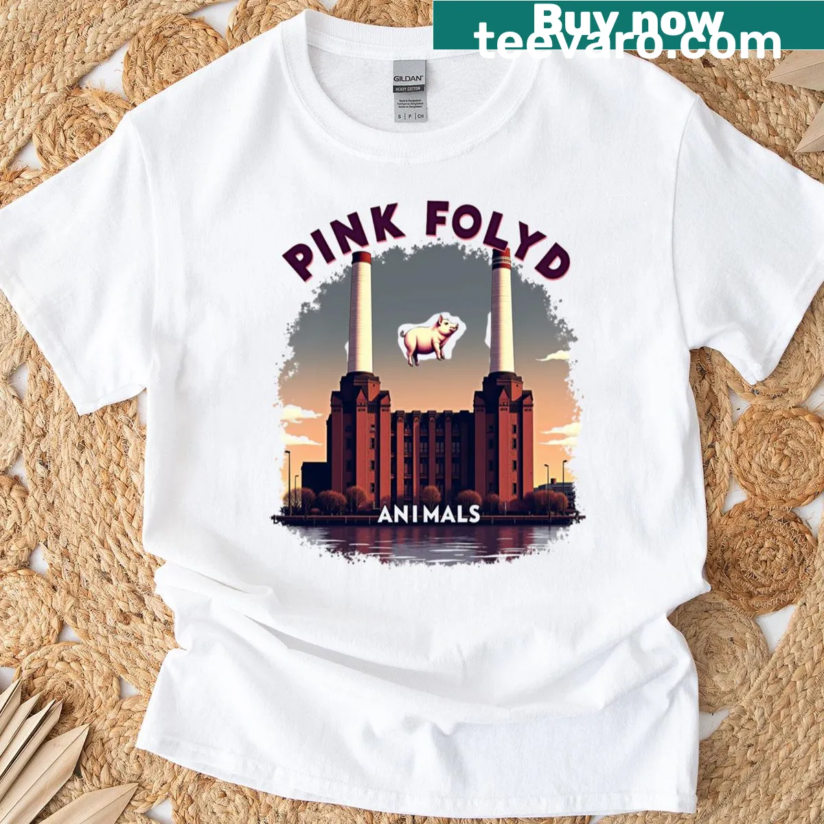 Nostalgic t-shirt featuring faded imagery of Pink Floyd — on a men's t-shirt