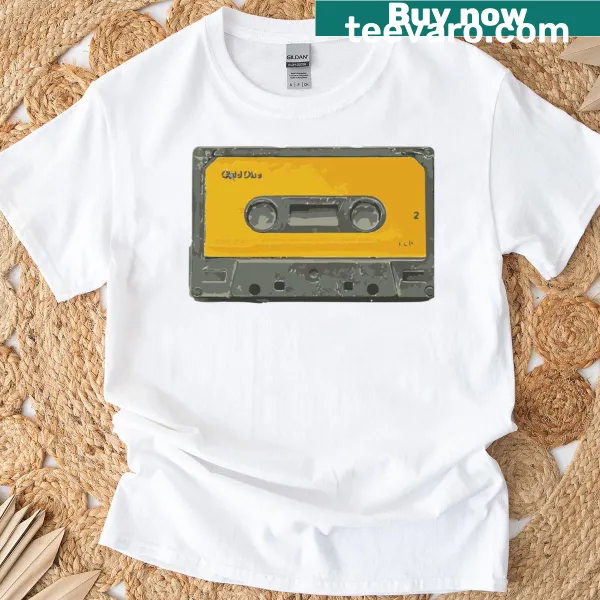 Retro cassette design on T-shirt