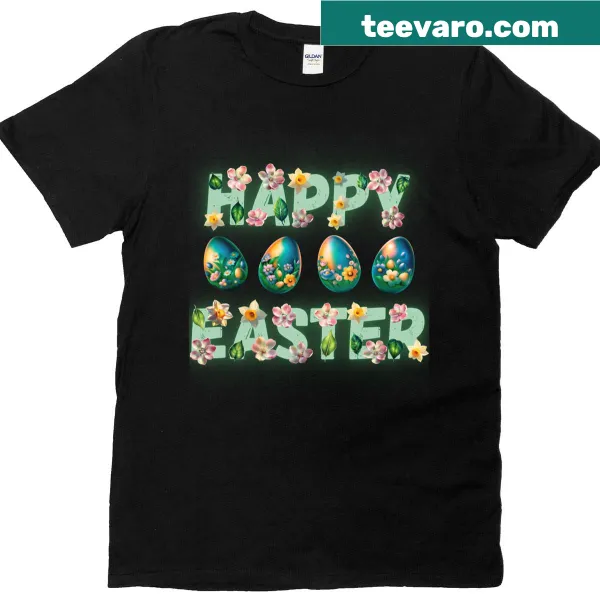 Floral illustration for Easter on a T-shirt