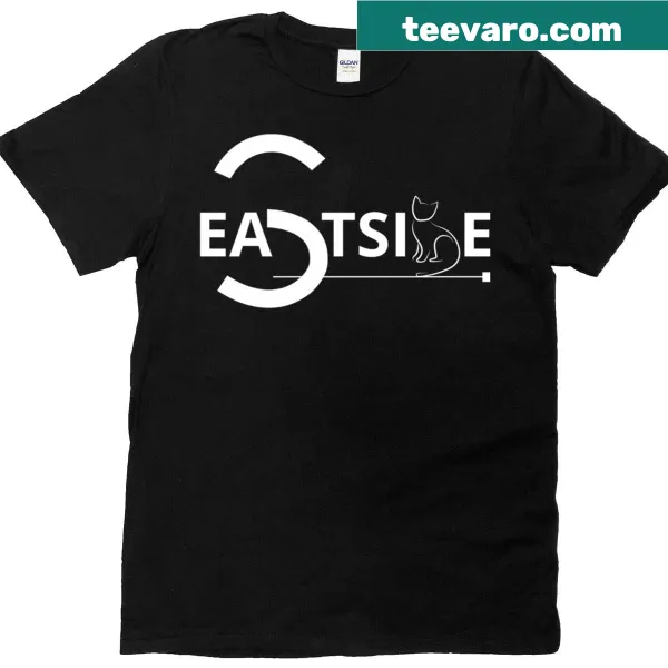 Minimalist T-shirt featuring bold typography of 'Eastside'