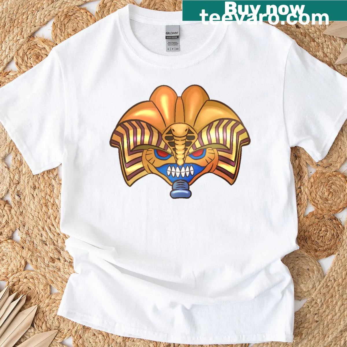 Exodia illustration from card games on T-shirt — on a men's t-shirt