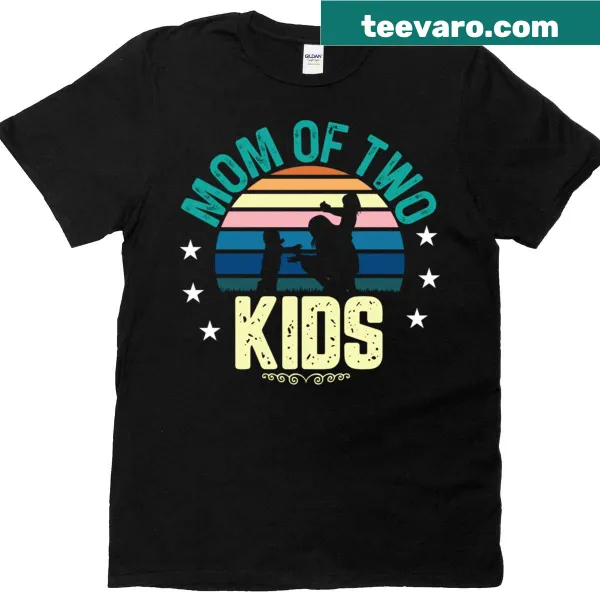 Classic Kids Two Of Mom T-shirt with playful design