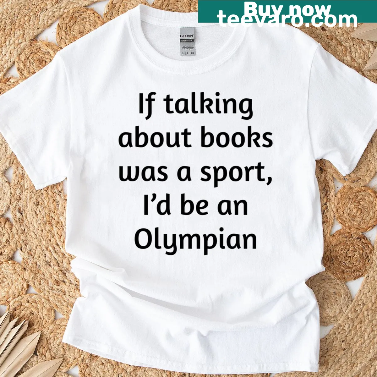Olympic-themed T-shirt with illustrations of various sports. — on a men's t-shirt