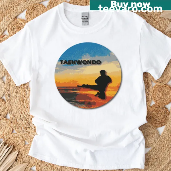 Dynamic Taekwondo illustration on Classic T-shirt