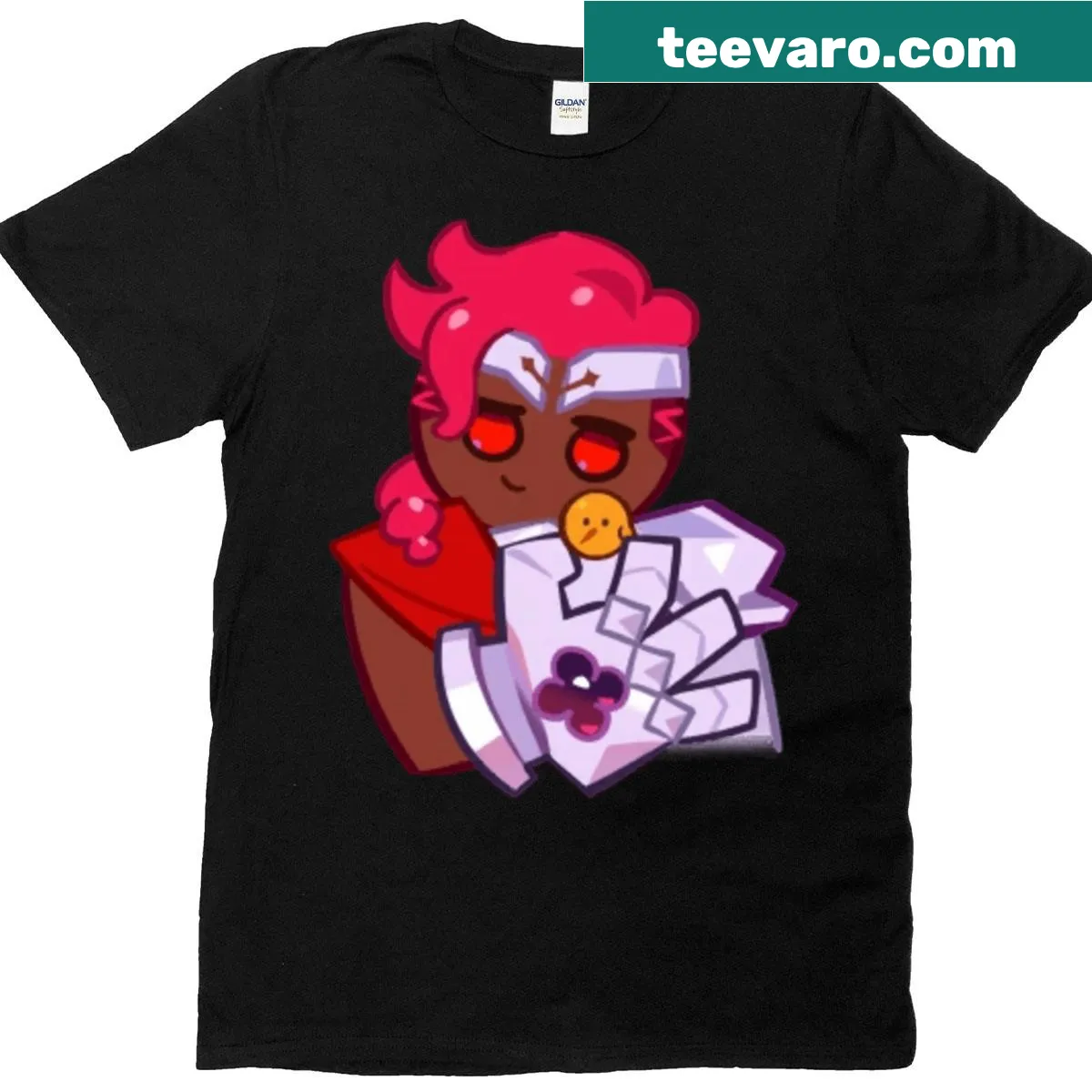 Whimsical cookie and mushroom illustration T-shirt — on a men's t-shirt