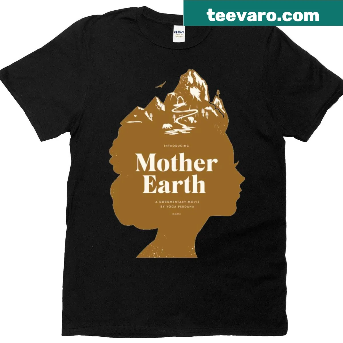 Graphic celebrating Earth Mother on a classic T-shirt — on a men's t-shirt