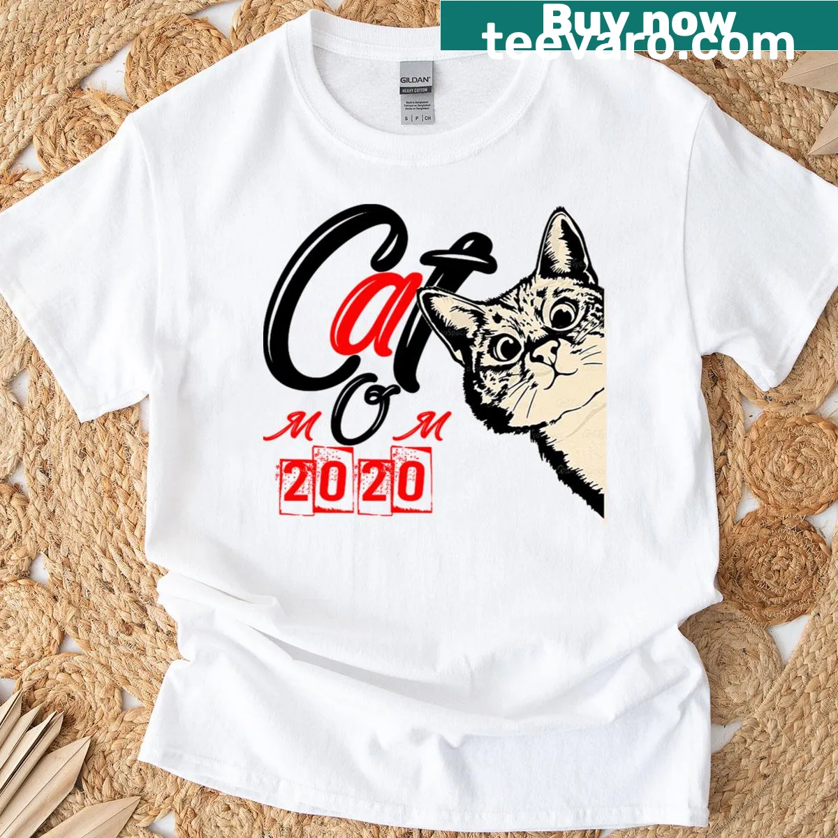 Cute mothers day t-shirt with cat graphic and heartfelt text — on a men's t-shirt