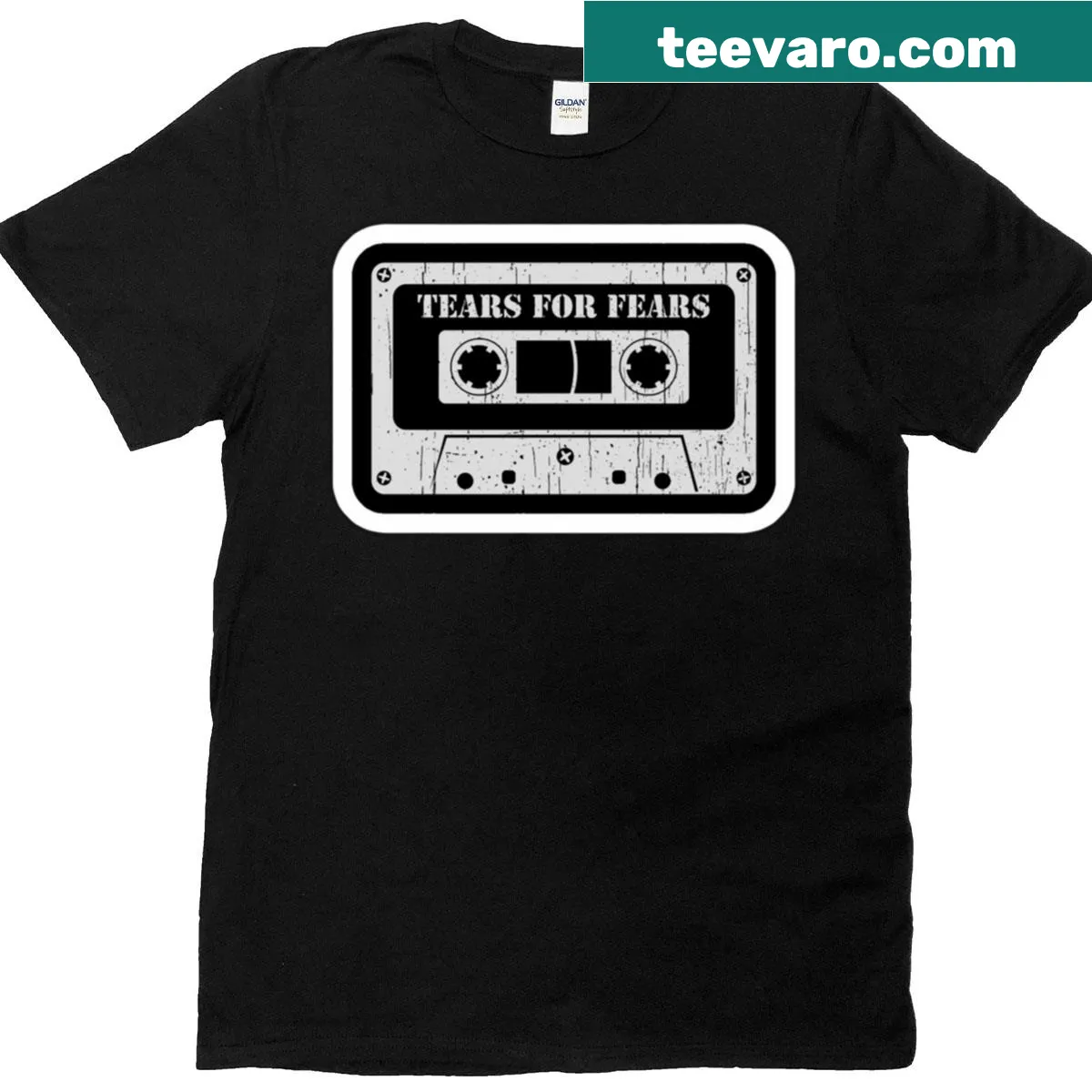 Typography T-shirt featuring humorous saying about fears and tears — on a men's t-shirt