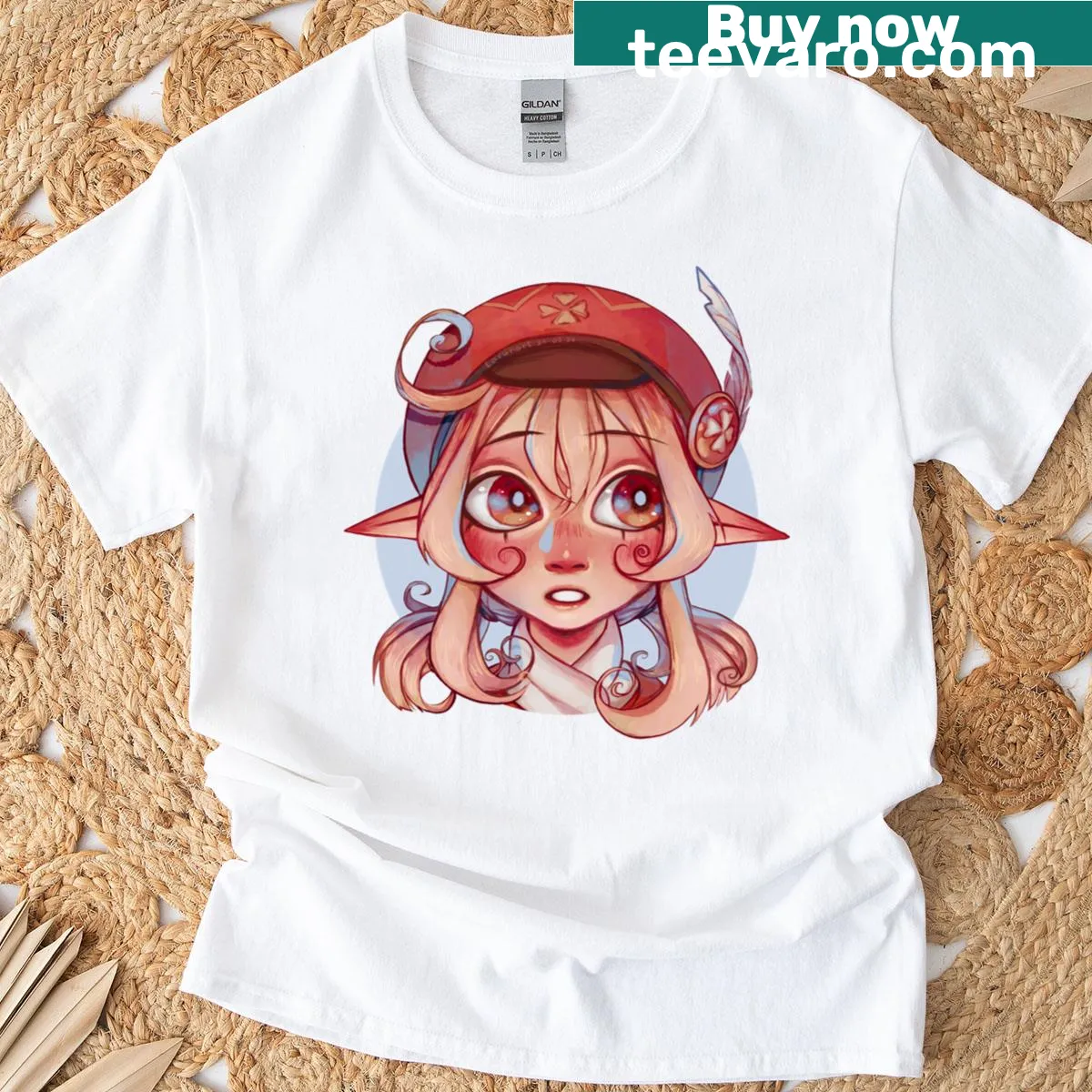 Klee graphic t-shirt from Genshin Impact — on a men's t-shirt