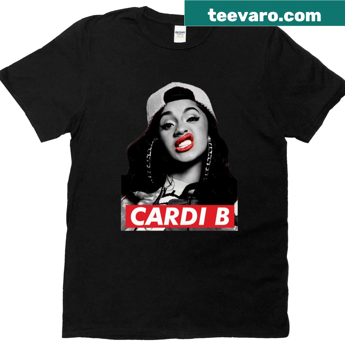 Typography design inspired by Cardi B for fans on t-shirt — on a men's t-shirt