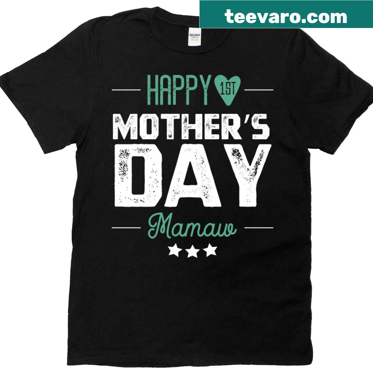 Graphic T-shirt for Mamaw celebrating first Mother's Day with heartfelt text — on a men's t-shirt