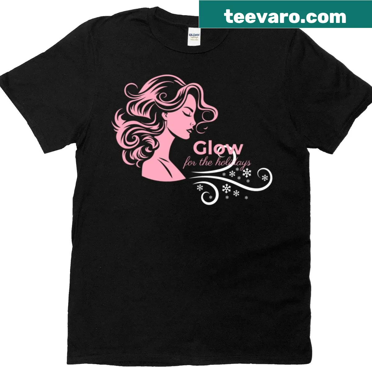Festive holiday-themed typography graphic T-shirt — on a men's t-shirt
