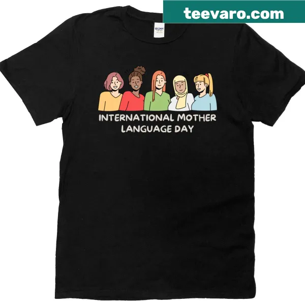T-shirt celebrating International Mother Language Day with a meaningful graphic.