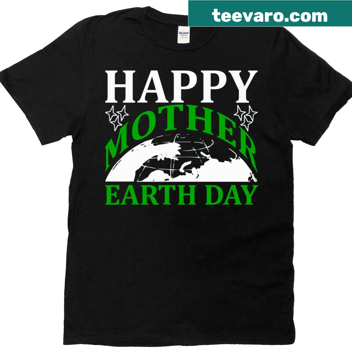 T-shirt celebrating Mother Earth with a positive graphic — on a men's t-shirt
