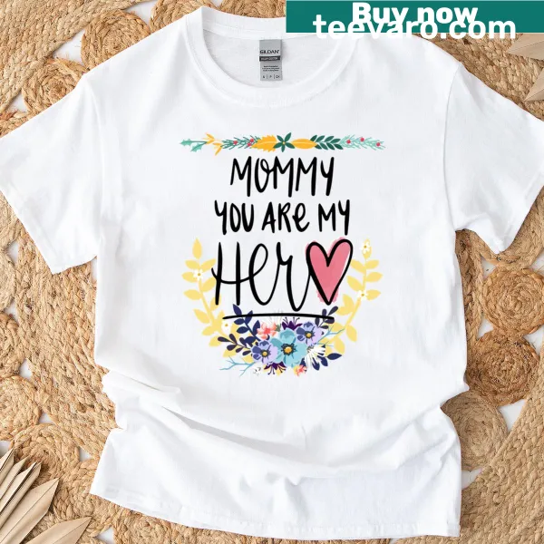 Heartfelt text 'You Are In My Heart' on a classic mom t-shirt