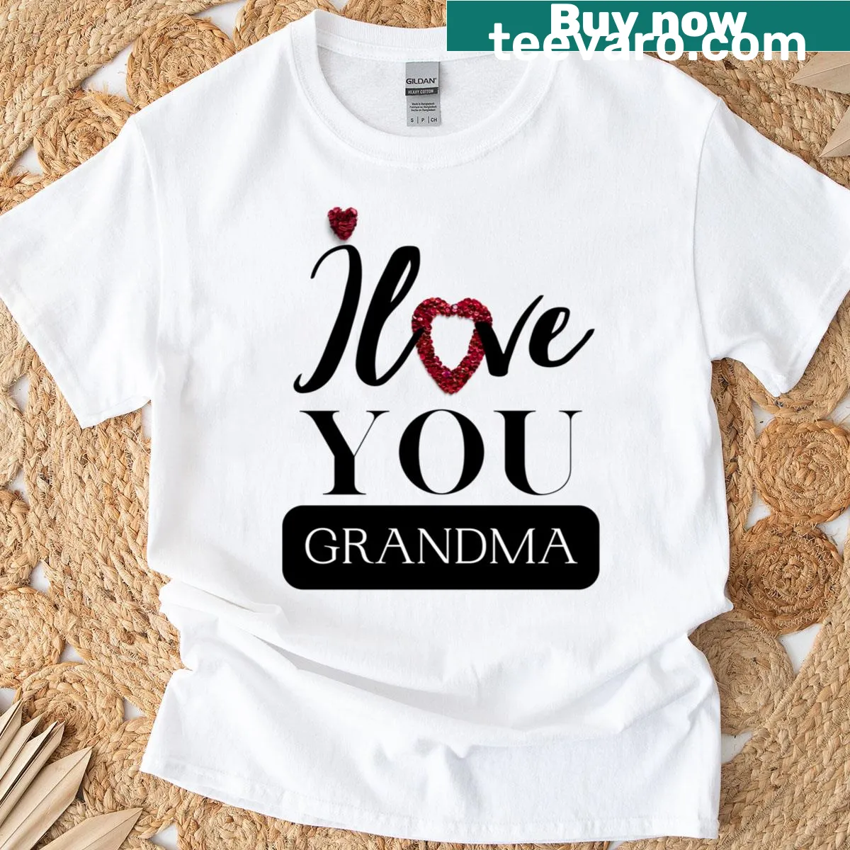 Text 'I Love You Grandma' on a classic mother's day t-shirt — on a men's t-shirt