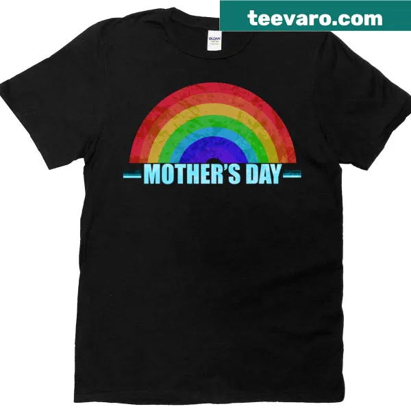 Rainbow design on a classic mother's day t-shirt