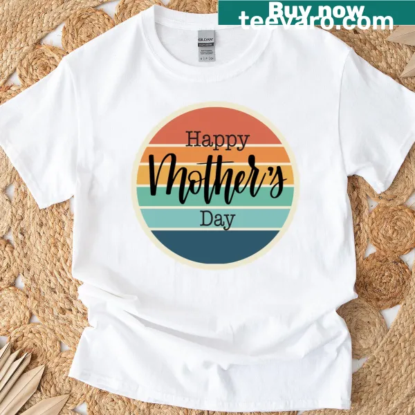 Happy t-shirt for Mother's Day with playful typography
