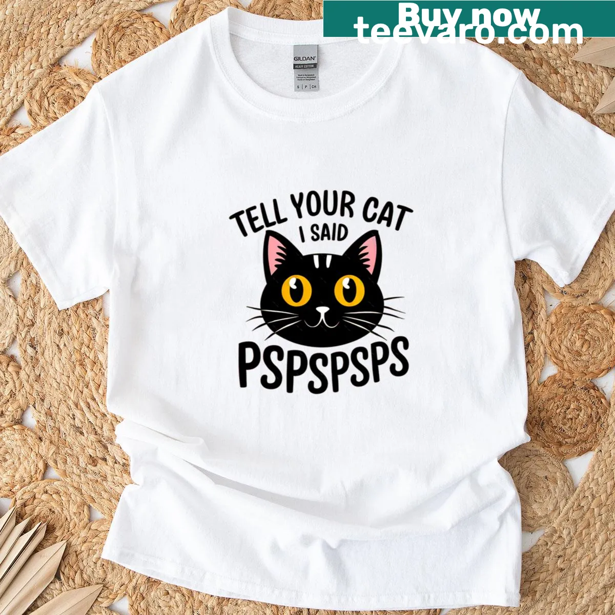 Funny cat lover t-shirt with playful text about cats — on a men's t-shirt