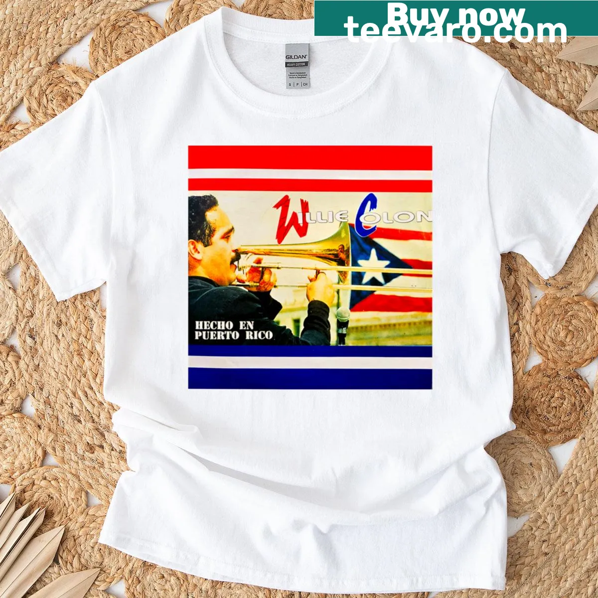 Tribute t-shirt to salsa legend Willie Colón — on a men's t-shirt