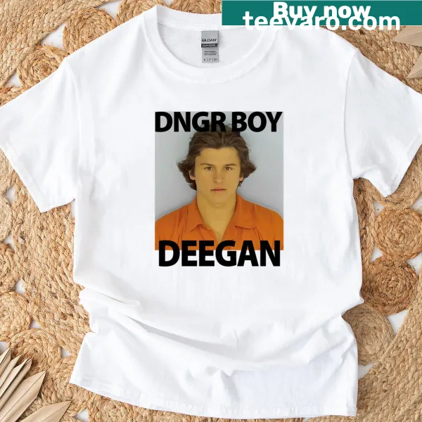 Retro racing-themed T-shirt with playful mugshot design.