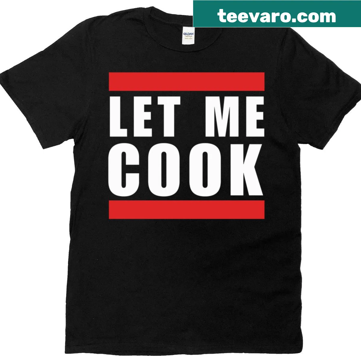 Funny Thanksgiving t-shirt with the phrase Let Me Cook — on a men's t-shirt