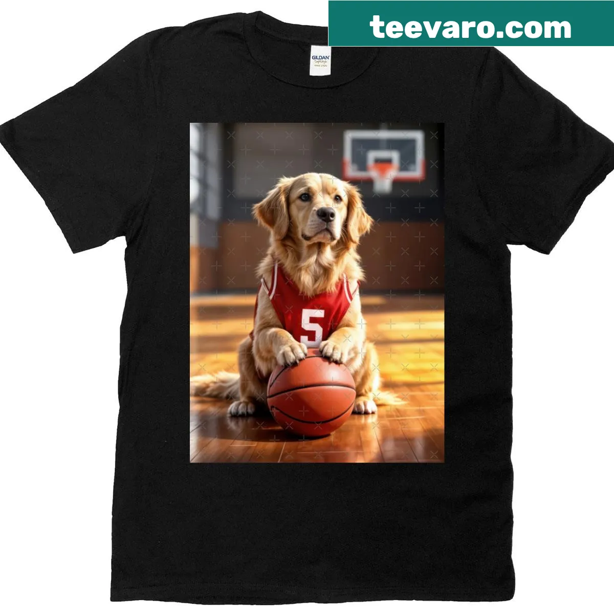 MVP basketball t-shirt with bold typography design — on a men's t-shirt