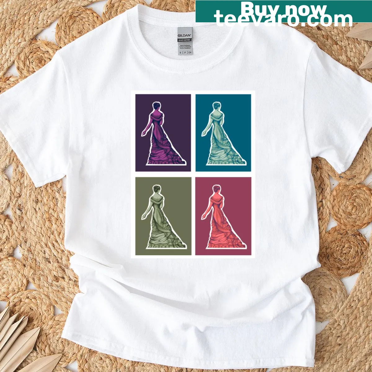 Minimalist silhouette design on classic t-shirt — on a men's t-shirt