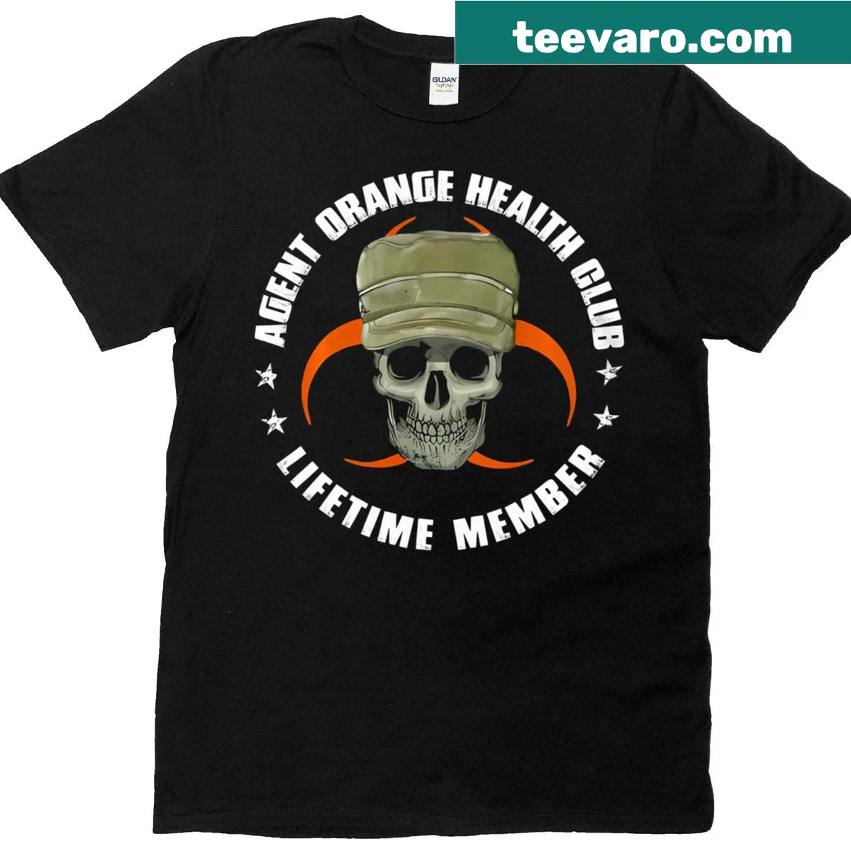 Commemorative tee for Vietnam veterans with health club phrase — on a men's t-shirt