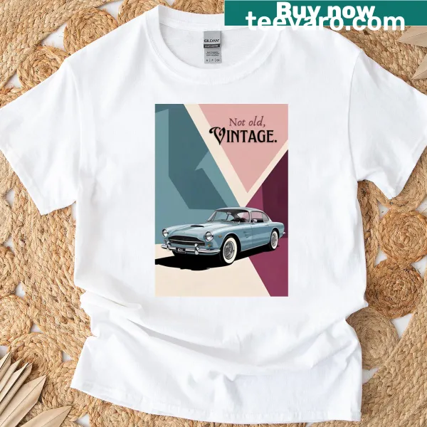 Vintage car silhouettes graphic on classic long t-shirt