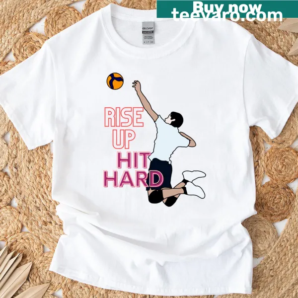 Retro volleyball t-shirt with a bold graphic promoting strength