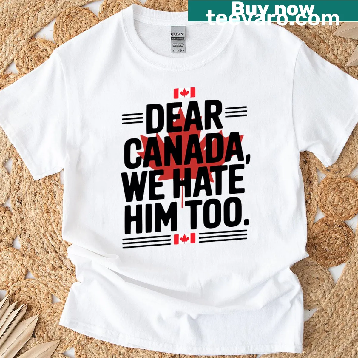 T-shirt with humorous anti-Trump message from Canada — on a men's t-shirt