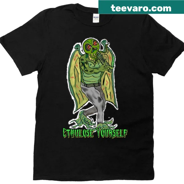 Humorous T-shirt featuring Cthulhu and rap battles design