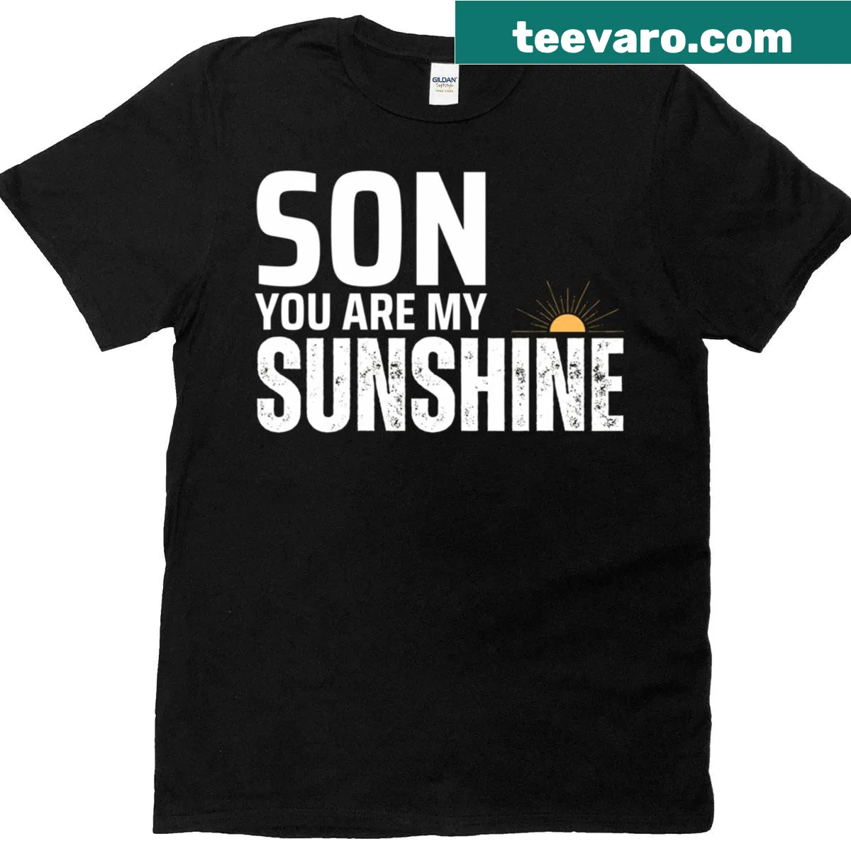 Typography T-shirt with the message 'You Are My Sunshine' for moms and sons. — on a men's t-shirt