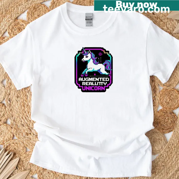 Augmented Reality Unicorn T-shirt featuring whimsical unicorn illustrations