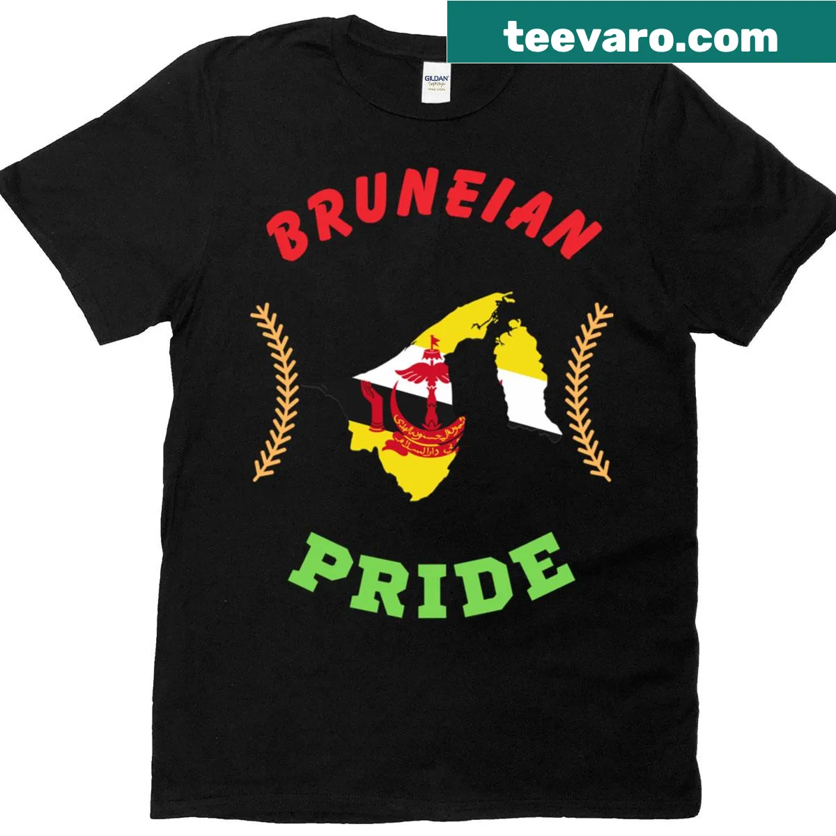 Bruneian pride design on T-shirt — on a men's t-shirt