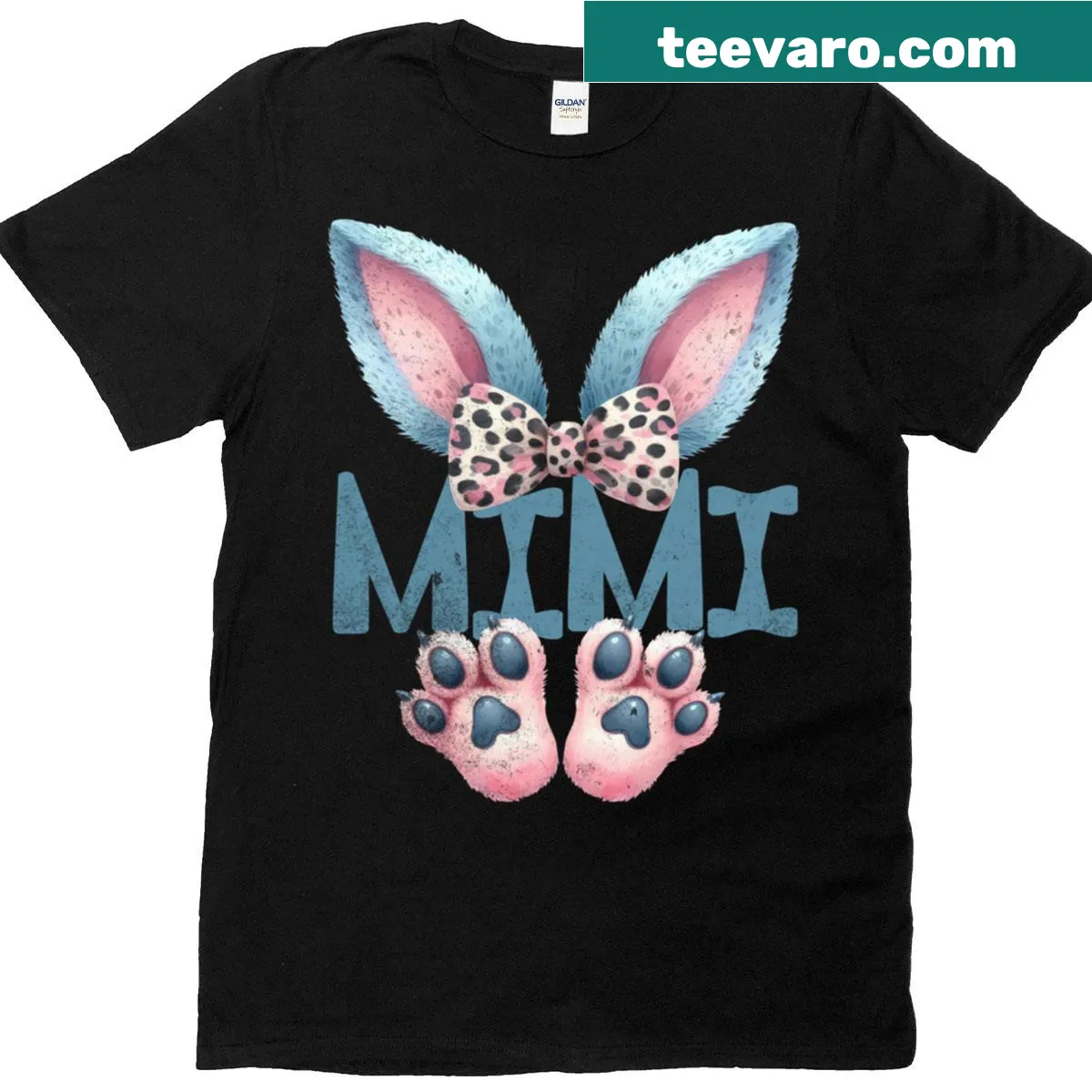 Illustrated 'Bunny Mimi' shirt featuring a delightful bunny graphic. — on a men's t-shirt