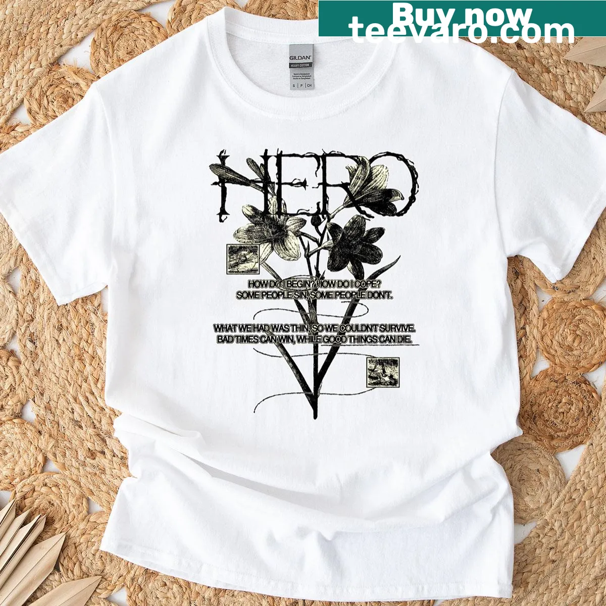 Typography featuring the name David Kushner on a T-shirt — on a men's t-shirt