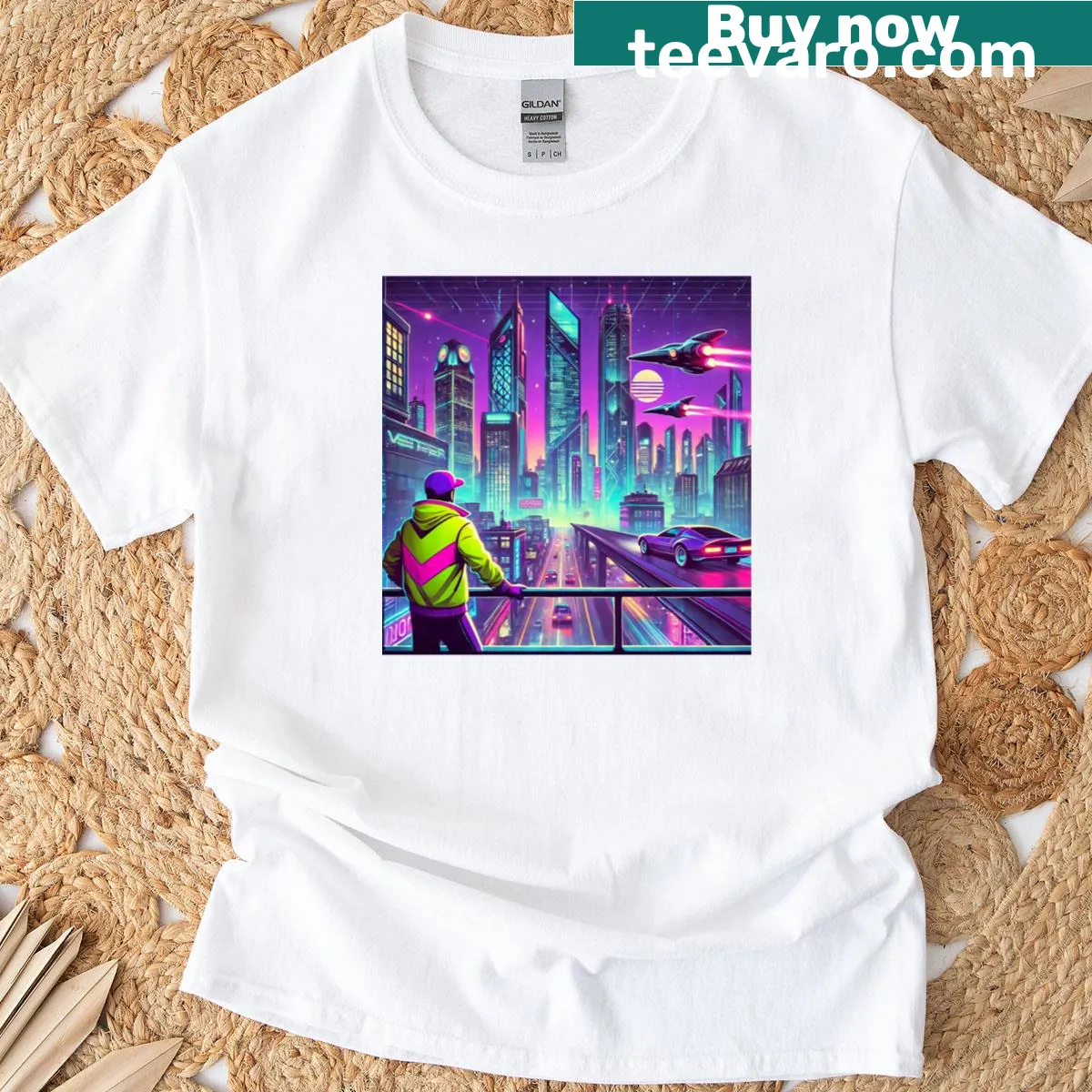 Inspirational typography on a Digital Future t-shirt — on a men's t-shirt