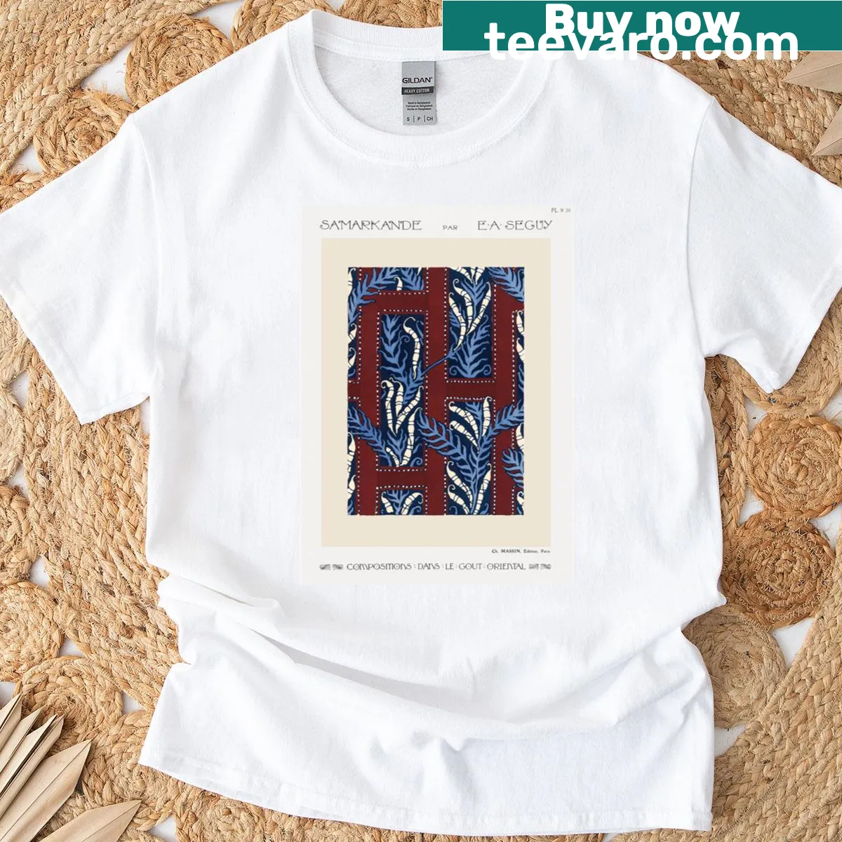 Art-inspired T-shirt with intricate design patterns — on a men's t-shirt