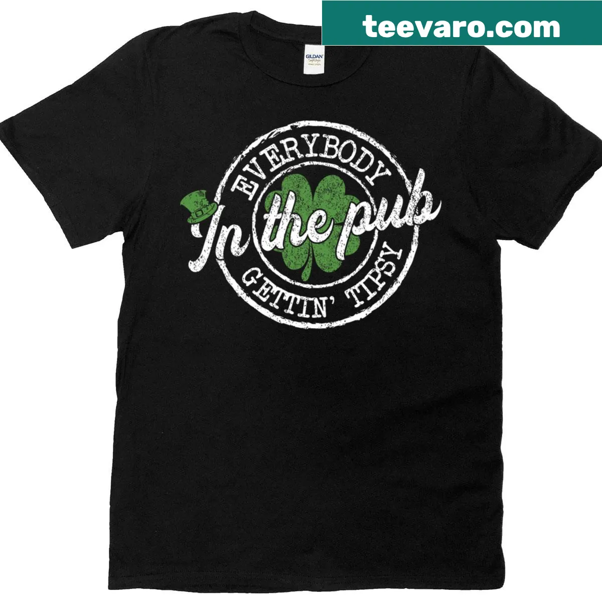 Funny St. Patrick's Day T-shirt featuring a pub theme — on a men's t-shirt