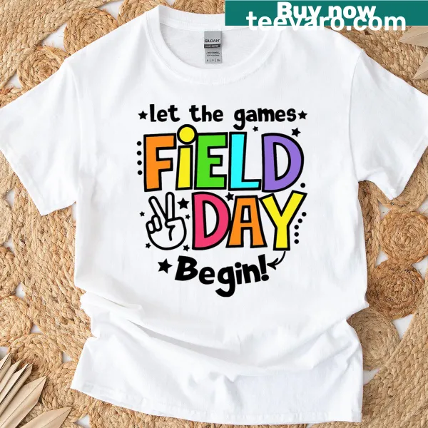 Field Day T-shirt with 'Let The Games Begin 2025' text
