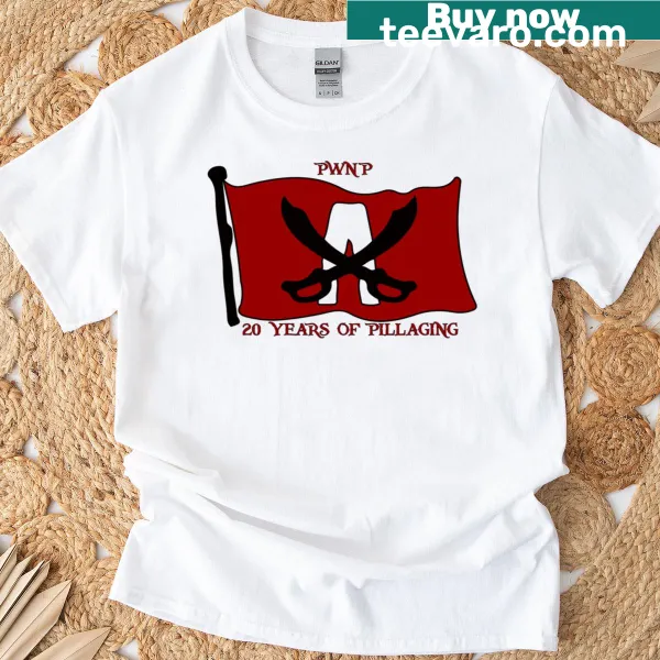 T-shirt featuring a flag design with alternate text