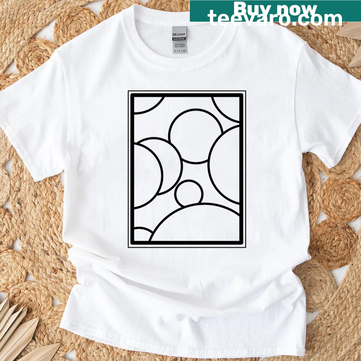 Basketball hoop graphic framed on a T-shirt — on a men's t-shirt