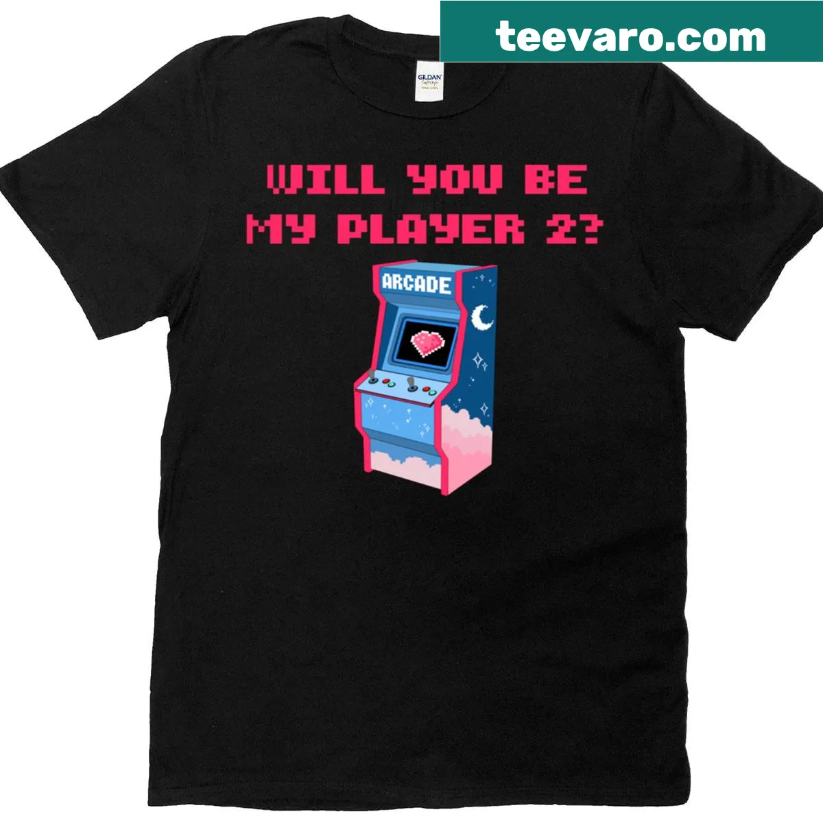 Text graphic on a T-shirt declaring 'Gaming Partner' — on a men's t-shirt