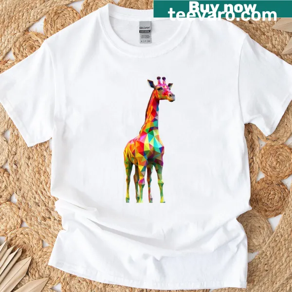 Cute T-shirt featuring a giraffe illustration