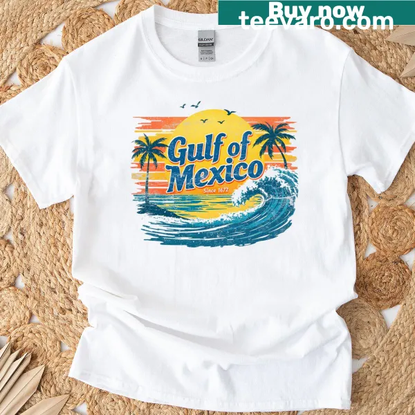 Vintage distressed Gulf Of Mexico beach t-shirt for men