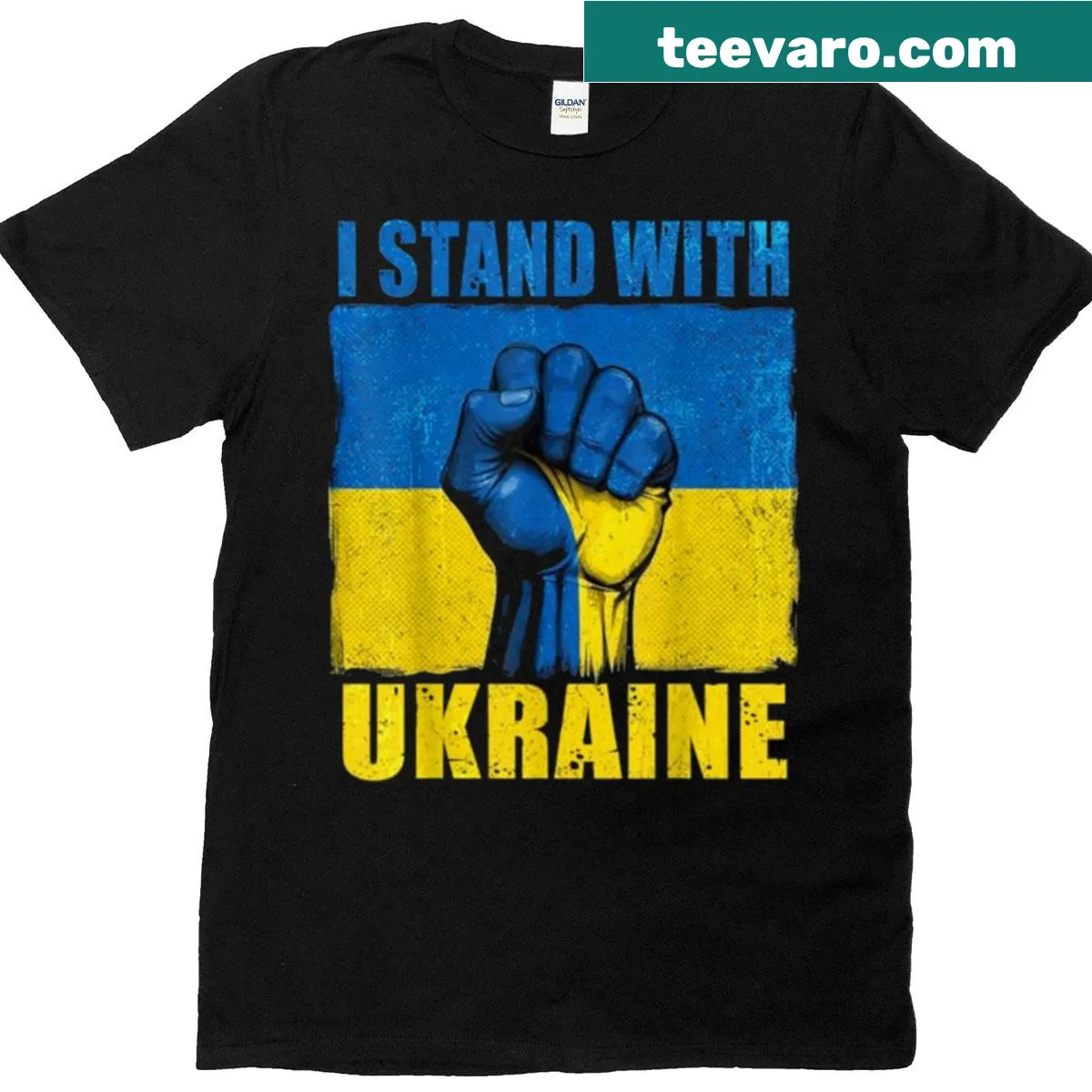 Text reads 'I Dont Play Cards I Stand With Ukraine' with Ukrainian flag graphic — on a men's t-shirt