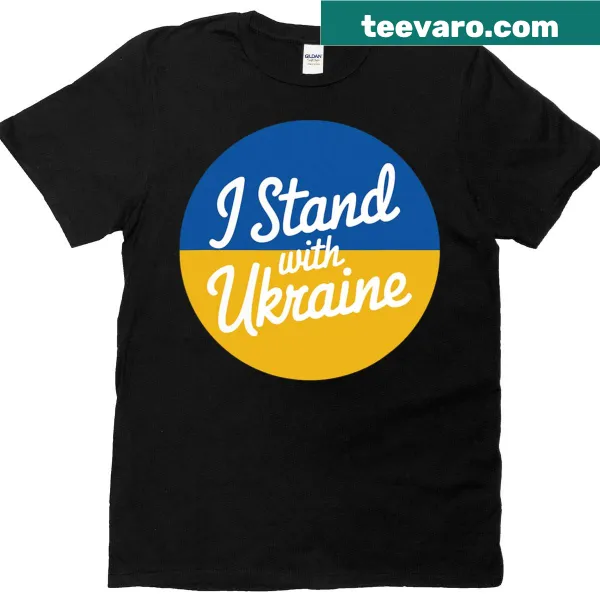 T-shirt with 'I Stand With Ukraine' graphic design