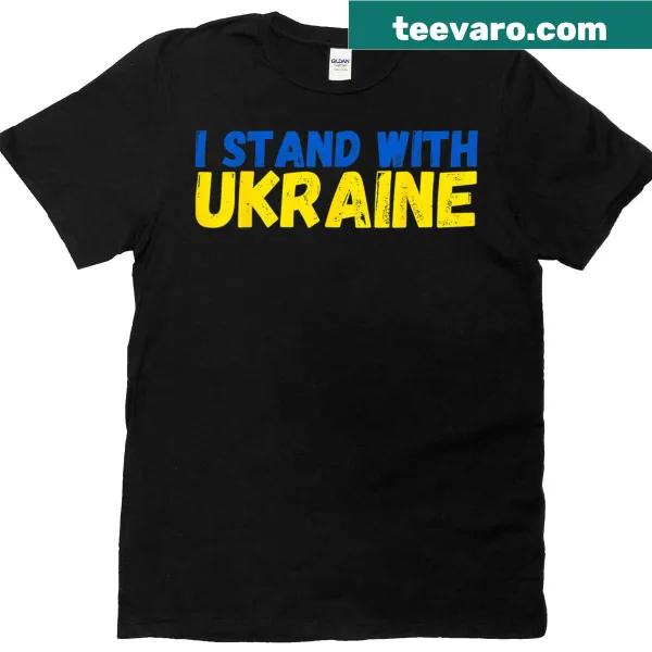 Vintage-style t-shirt with the Ukrainian flag design